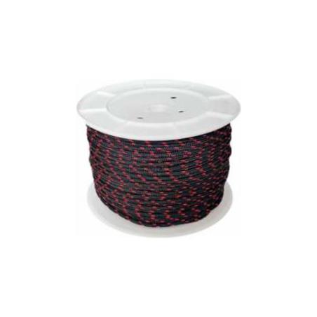 Trenza de nylon brillante – 8 mm × 100 m – Negro/Pinta