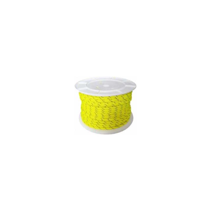 Trenza de nylon brillante – 4 mm × 200 m – Amarillo flúor/Pinta