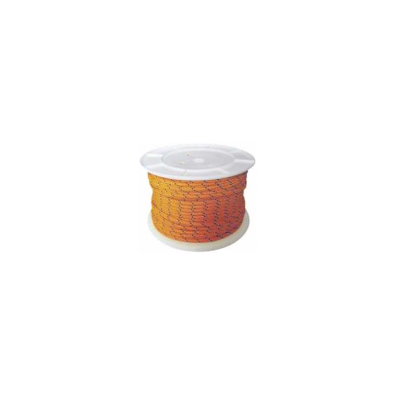 Trenza de nylon brillante – 8 mm × 100 m – Naranja flúor/Pinta