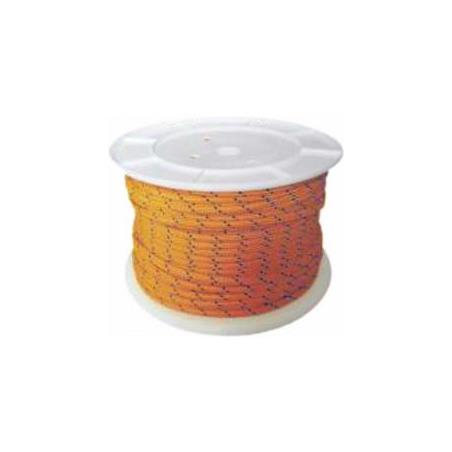 Trenza de nylon brillante – 12mm × 100 m – Naranja flúor/Pinta